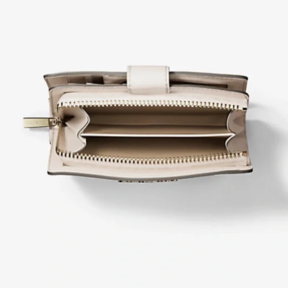 MICHAEL KORS - Jet Set Medium Floral Embellishment Signature Logo Bi-Fold Wallet - Picture 4 of 4